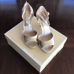 Michael Kors gold heels